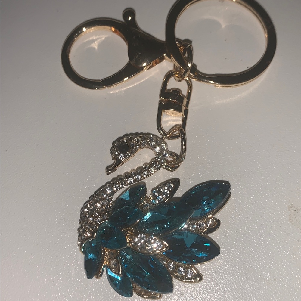 crystal swan purse/bag Keychain